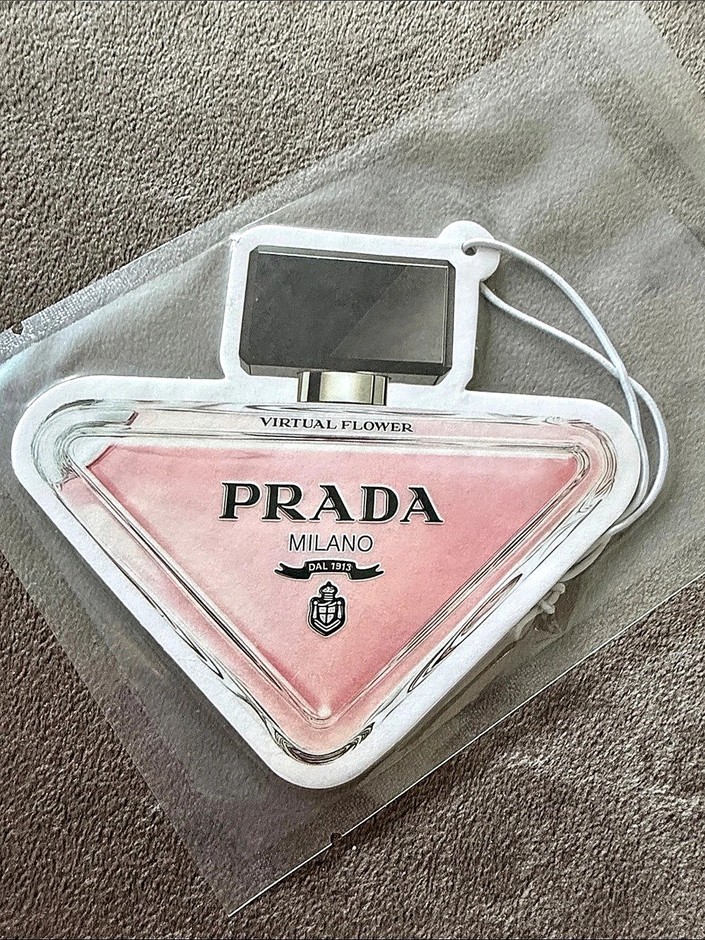 Prada Pink Perfume Virtual Flower Scent Car Air Freshener NWT